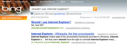 say no to internet explorer